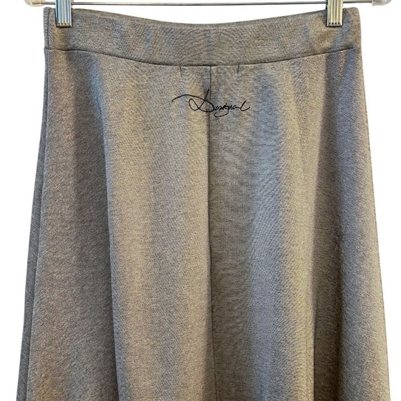 Desigual Women's Floral Embroidered Embellished Flare Skirt Purple Black Size L - Picture 8 of 12